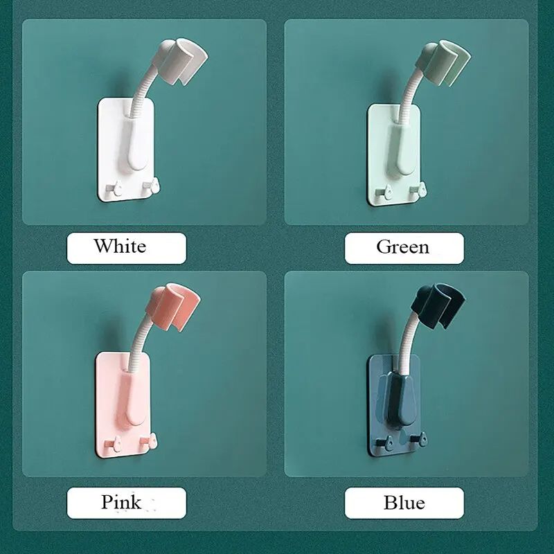 Shower Head Holder  Adjustable SelfAdhesive Wall Mount Bracket Universal Handheld Showerhead Stand  4