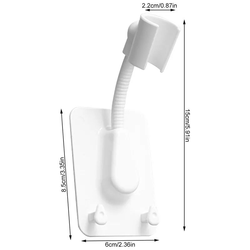 Shower Head Holder  Adjustable SelfAdhesive Wall Mount Bracket Universal Handheld Showerhead Stand  5