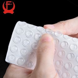 grain silicon door stops pad – transparent self-adhesive rubber bumpers for kitchen cabinets, furniture, and hardware