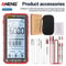 Digital Multimeter Rechargeable True RMS Voltage Current Tester With LCD Display And NonContact Vo