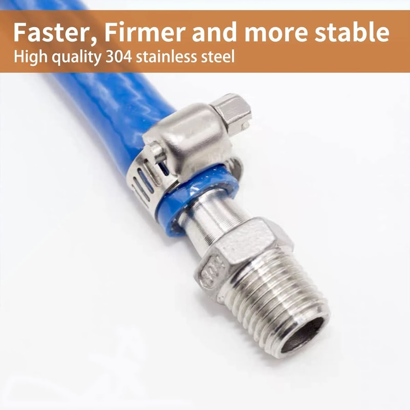 40pcs Stainless Steel Hose Clamp American Style Throat Clamp Assortment For Pipes Tubes Fuel Lines 3