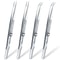 Professional High Precision Stainless Steel Jewelry Tweezers Sandblasting DIY Diamond Gem Jewelers 0