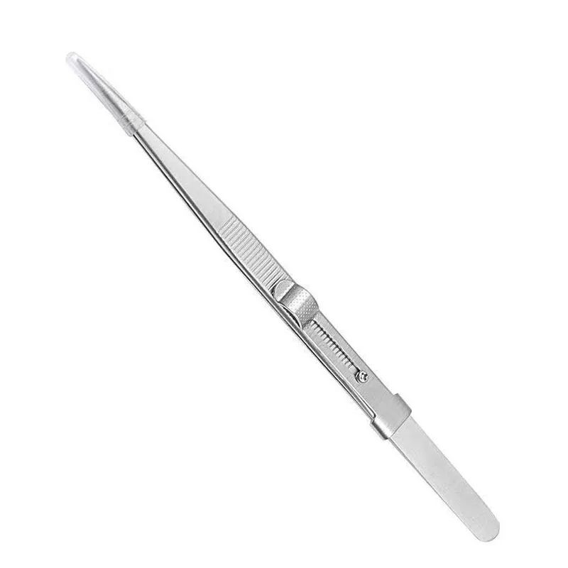 Professional High Precision Stainless Steel Jewelry Tweezers Sandblasting DIY Diamond Gem Jewelers  6