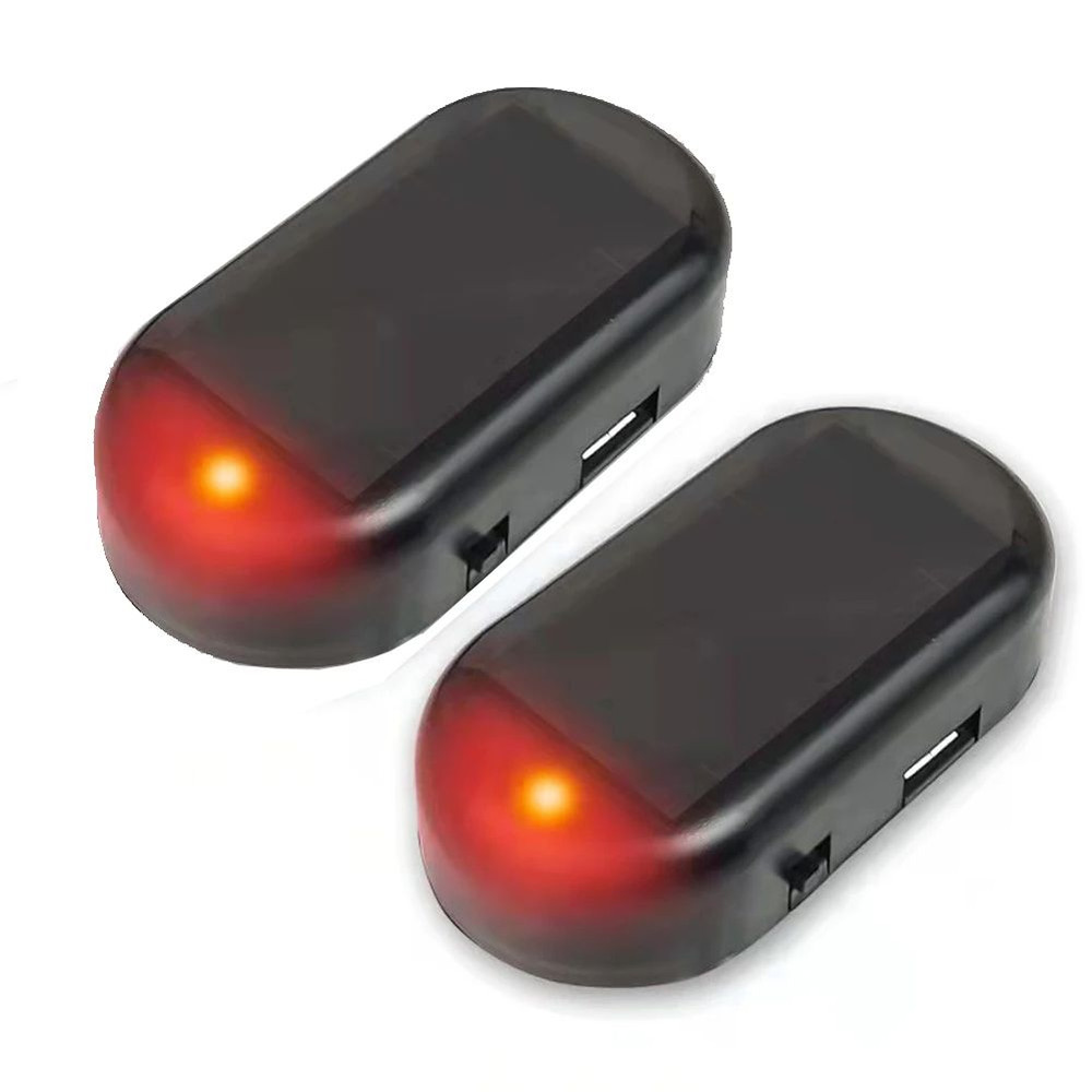 Solar Powered Car Fake Security Light Super Bright Flashing Imitation Alarm Lamp Wireless AntiThef 7