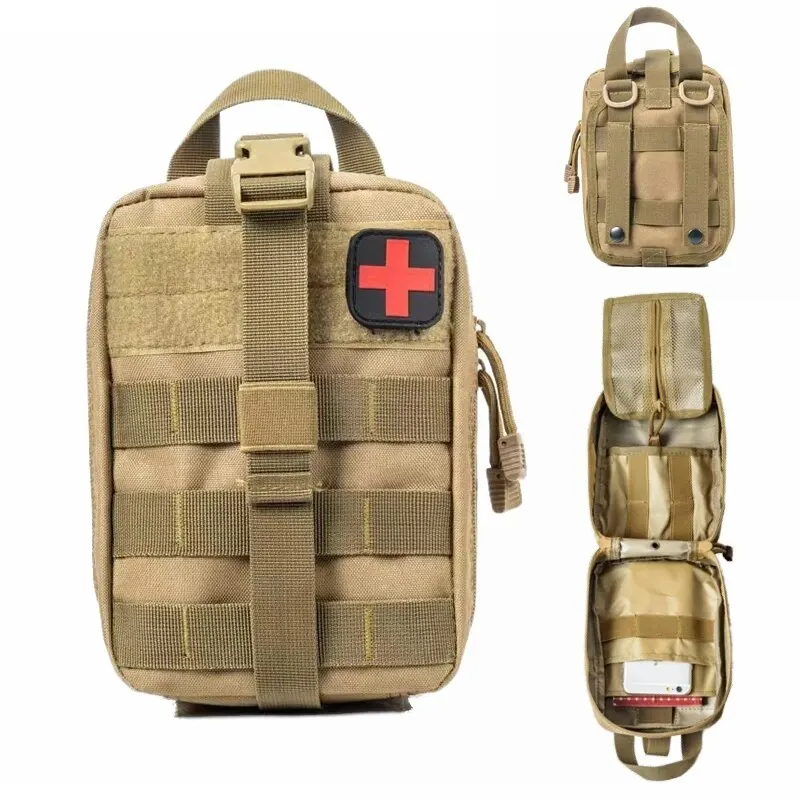 Tactical First Aid Kit Medical Bag for Emergency Outdoor, Hunting, & Camping MOLLE Survival Pouch Organizer