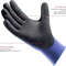 UltraThin PU Coated Safety Work Gloves Black Nylon Shell With Polyurethane Grip Knit Wrist Cuff Ind 2