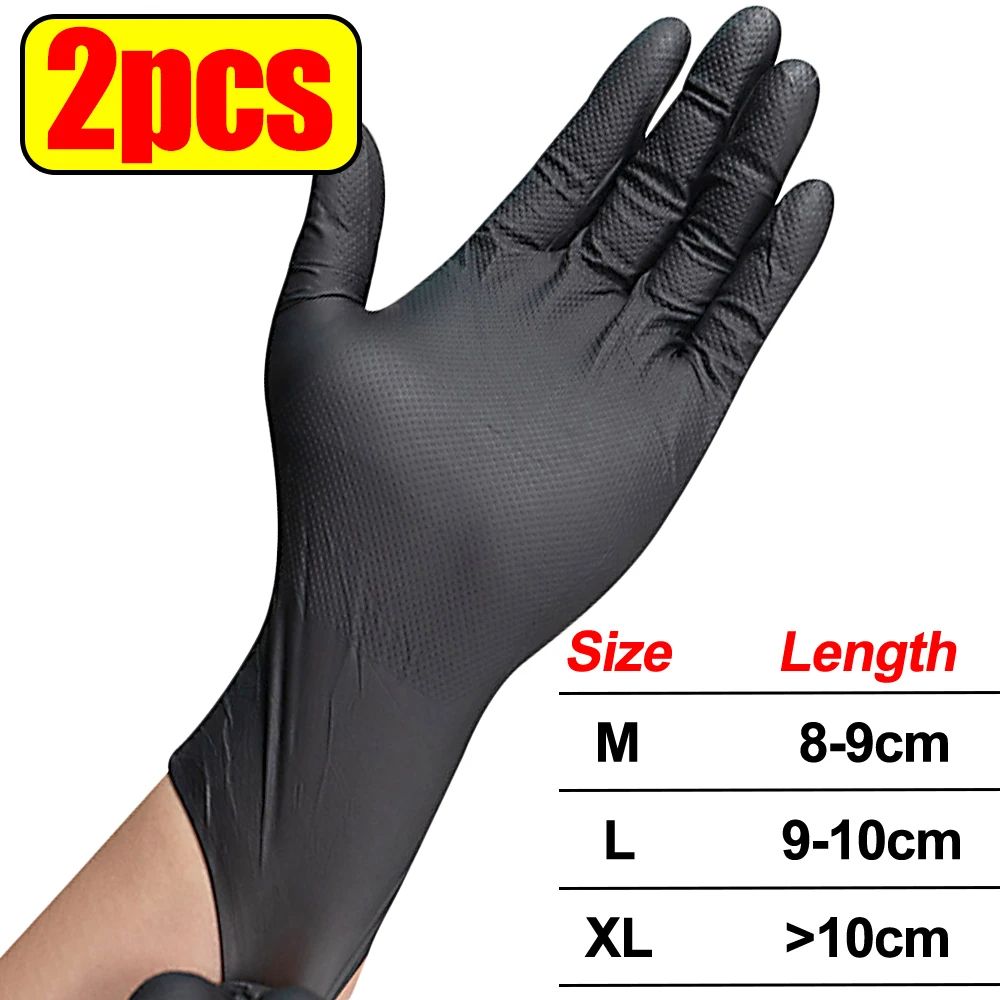 Heavy Duty Nitrile Gloves 8Mil Extra Thick Disposable Work Gloves For Mechanic Home Garden With Tex