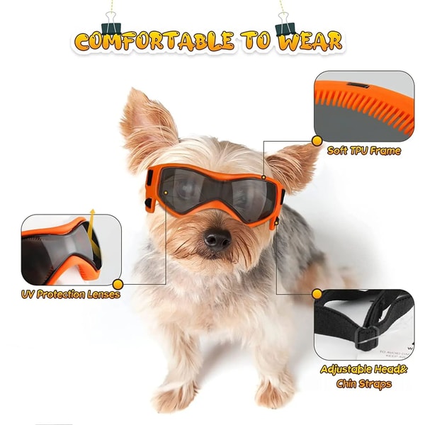 Adjustable Dog Goggles For Small Medium Breeds Outdoor UV Protection Sunglasses For Dogs And Cats P 2