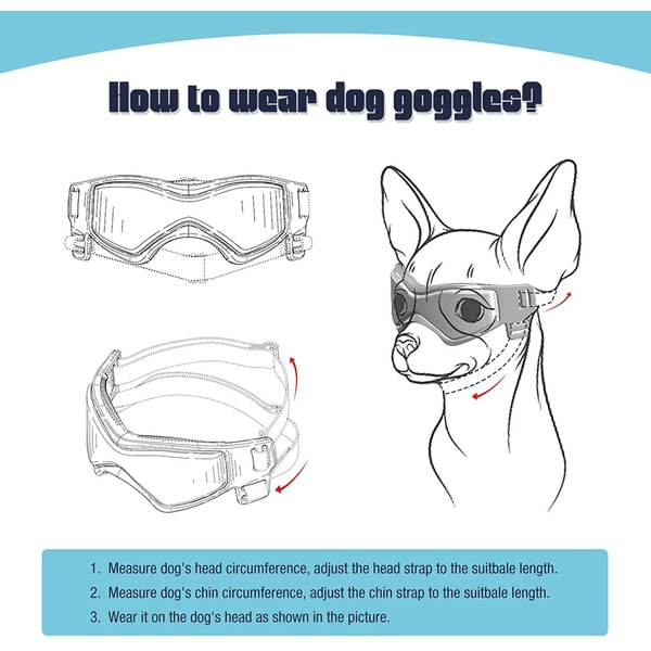 Adjustable Dog Goggles For Small Medium Breeds Outdoor UV Protection Sunglasses For Dogs And Cats P 4