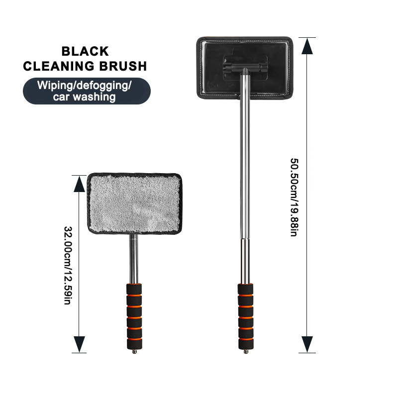 Telescopic Long Handle Car Windshield Defogging Brush Retractable Glass Clean Brush  Dust Remover T 6