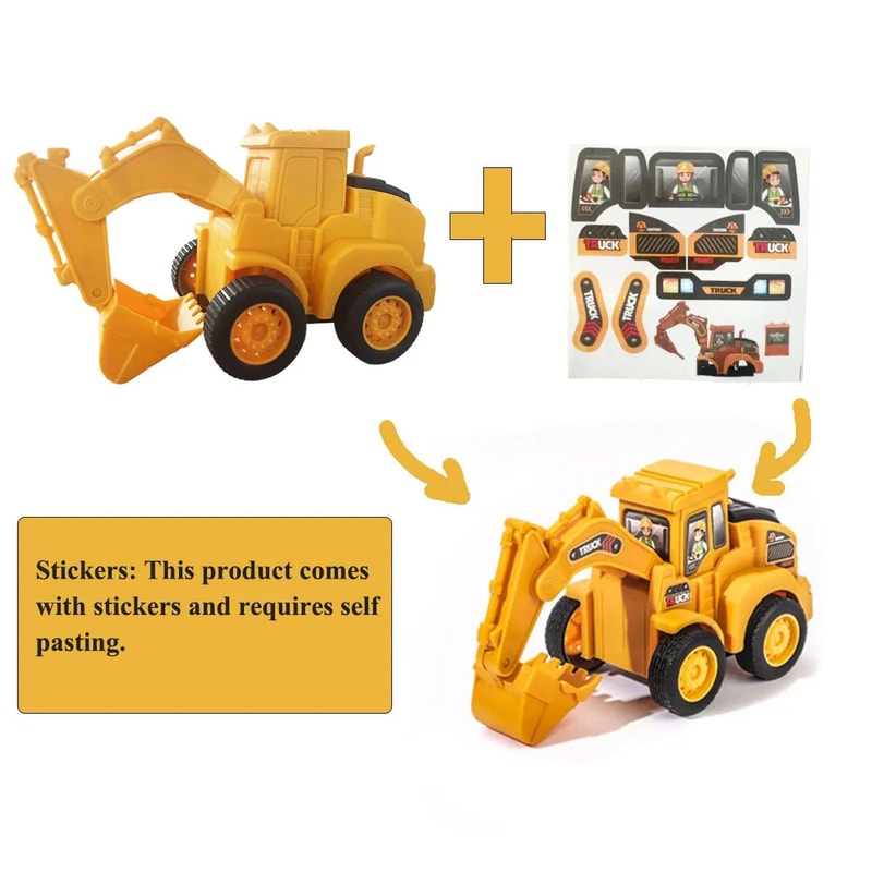 Engineering Vehicle Toy Set Press Sliding Excavator Bulldozer Model For Kids Boys Educational Con 1