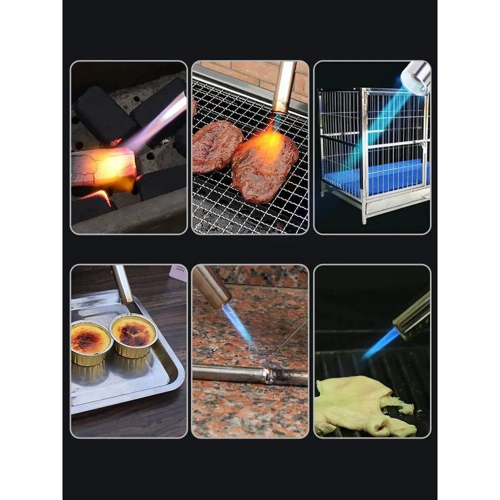 Adjustable Flame Butane Gas Torch With Auto Ignition Portable Blow Torch For BBQ Camping Cooking We 4