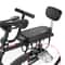 Soft Bicycle Rear Seat for Kids Adjustable Child Bike Seat with Backrest, Handle, Armrest & Footrest Pedals