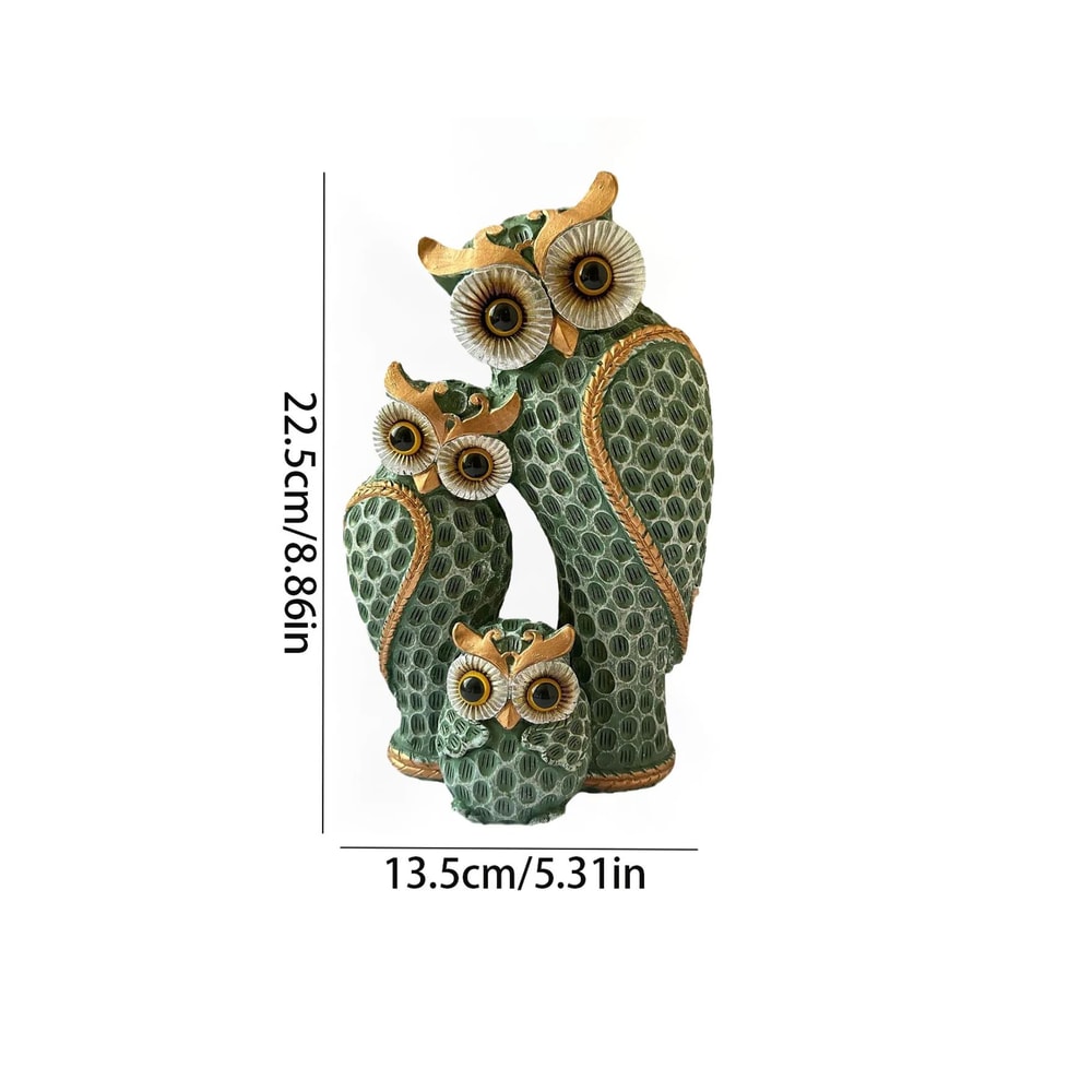 1pc Resin Owl Family Animal Decoration Elegant Home Decor For Living Room Bookshelf Wine Cooler An 5