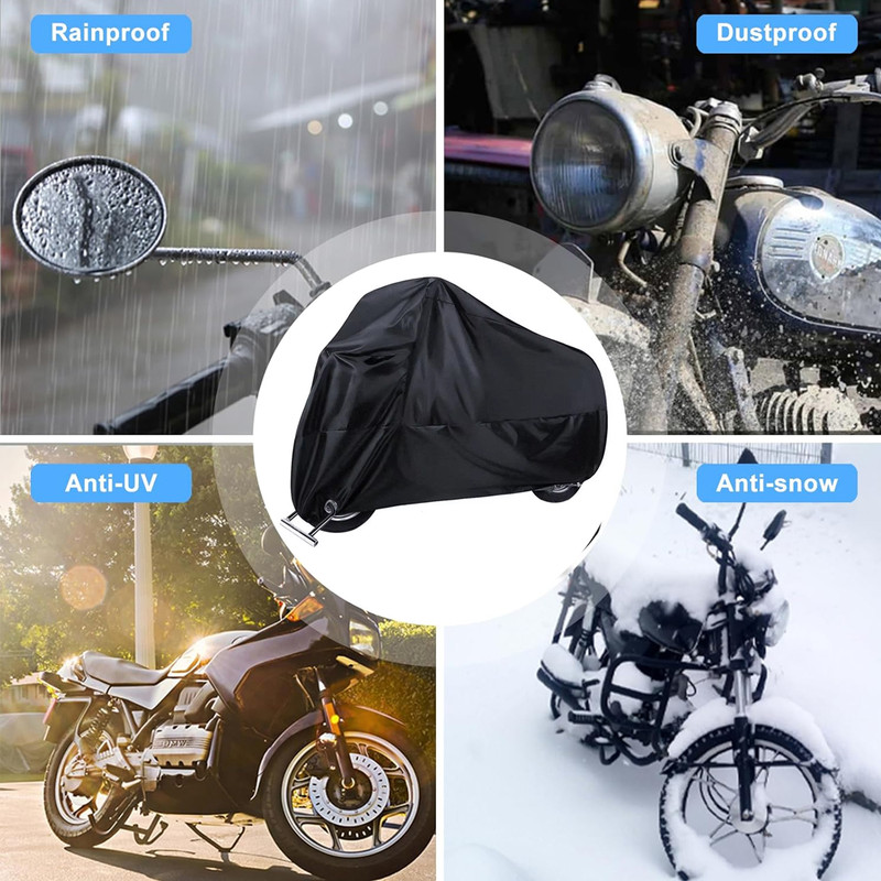 Premium Waterproof Motorcycle Cover All Season Dustproof, UV Protective Outdoor/Indoor Scooter Cover
