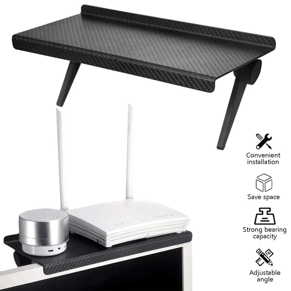 Hot Selling Computer TV Screen Storage Rack Wireless Router SetTop Box Shelf NoDrill NonSlip Bra 1