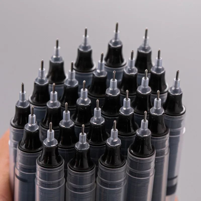 10Pcs High Quality Needle Type Gel Pens Smooth Writing Straight Liquid Ballpoint Pens Kawaii Statio 2
