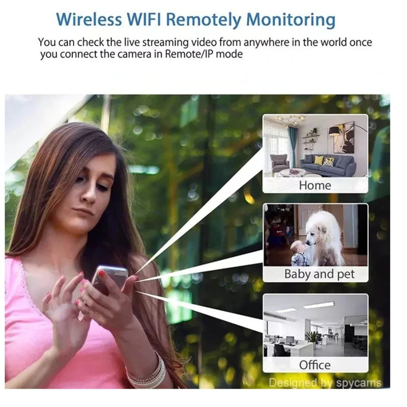 X5 Mini Camera HD 1080P WiFi Compact Wireless Security Cam With Night Vision  Loop Recording  Ideal 1