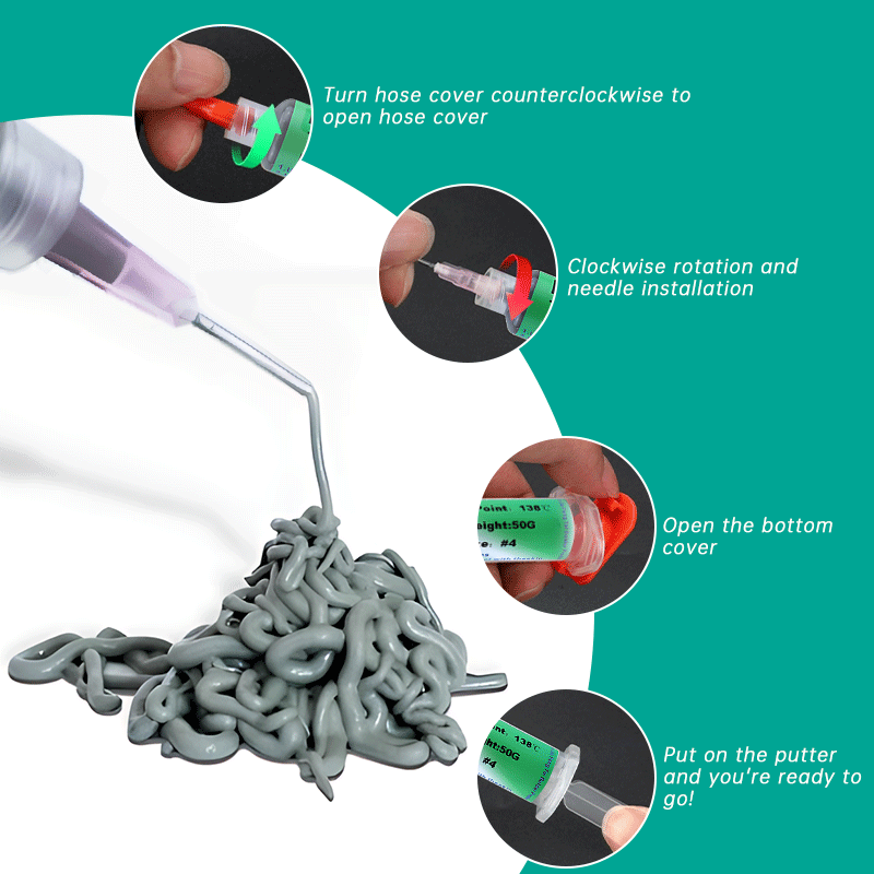 Lead Free Solder Paste 138 C No Clean Syringe For IPhone Repair 2