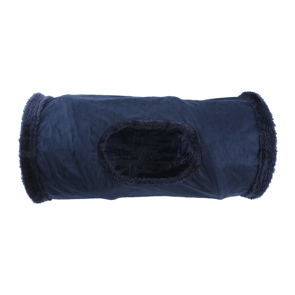 Collapsible Cat Winter Suede Tunnel Interactive 2 Way  3 Way Play Chase Hide Tunnel For Puppy Rabbi 6