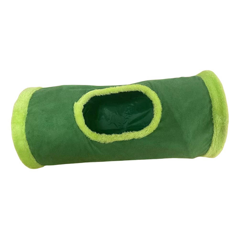 Collapsible Cat Winter Suede Tunnel Interactive 2 Way & 3 Way Play Chase Hide Tunnel for Puppy, Rabbit & Kitten