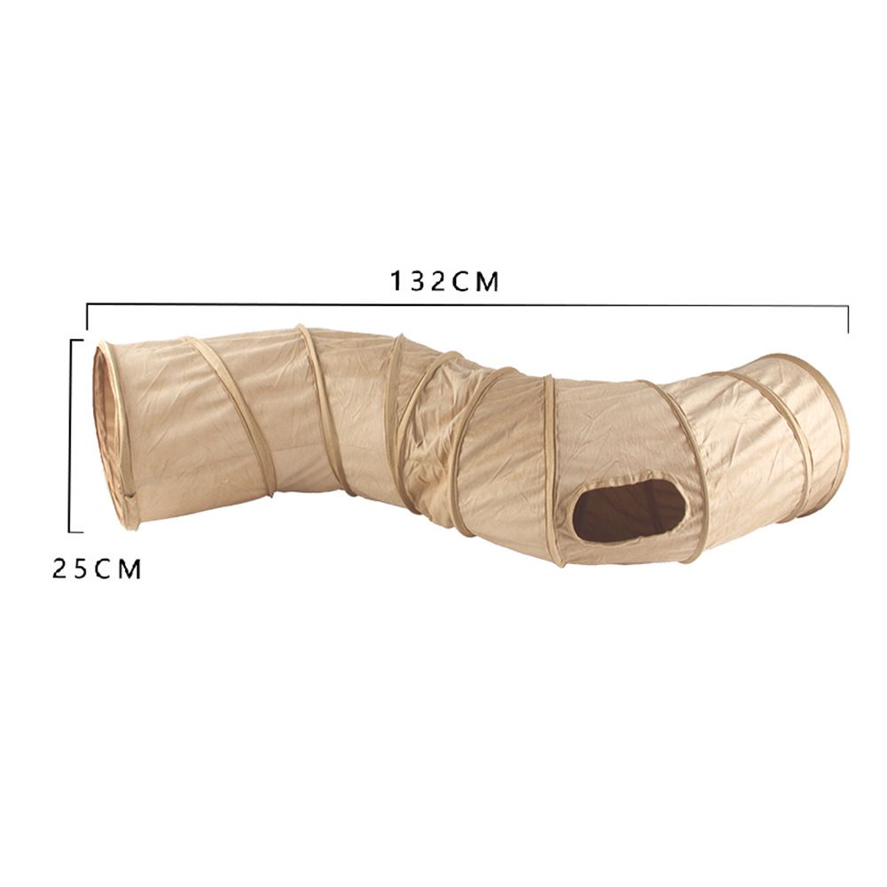 Collapsible Cat Winter Suede Tunnel Interactive 2 Way  3 Way Play Chase Hide Tunnel For Puppy Rabbi 13