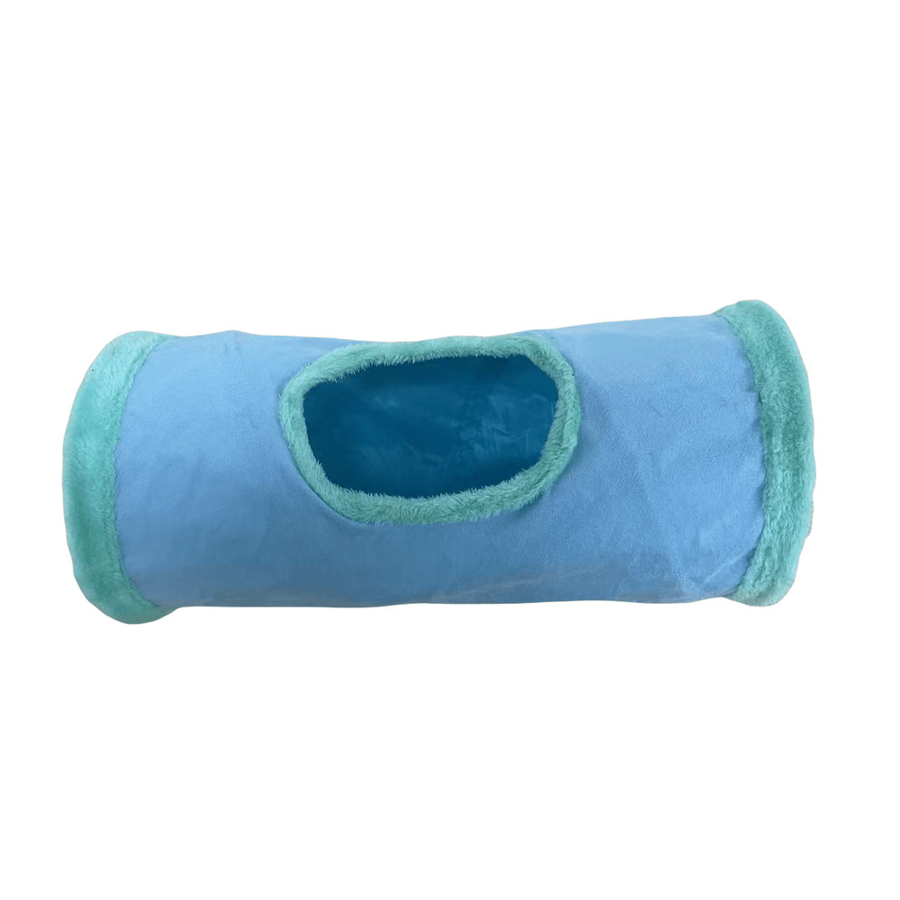 Collapsible Cat Winter Suede Tunnel Interactive 2 Way  3 Way Play Chase Hide Tunnel For Puppy Rabbi 15