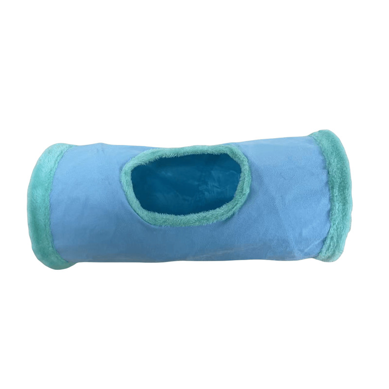 Collapsible Cat Winter Suede Tunnel Interactive 2 Way  3 Way Play Chase Hide Tunnel For Puppy Rabbi 15