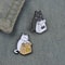 2PCs Cute Black White Cat Brooch Set Cartoon Animal Lapel Pins For Clothes Backpacks Gifts 1