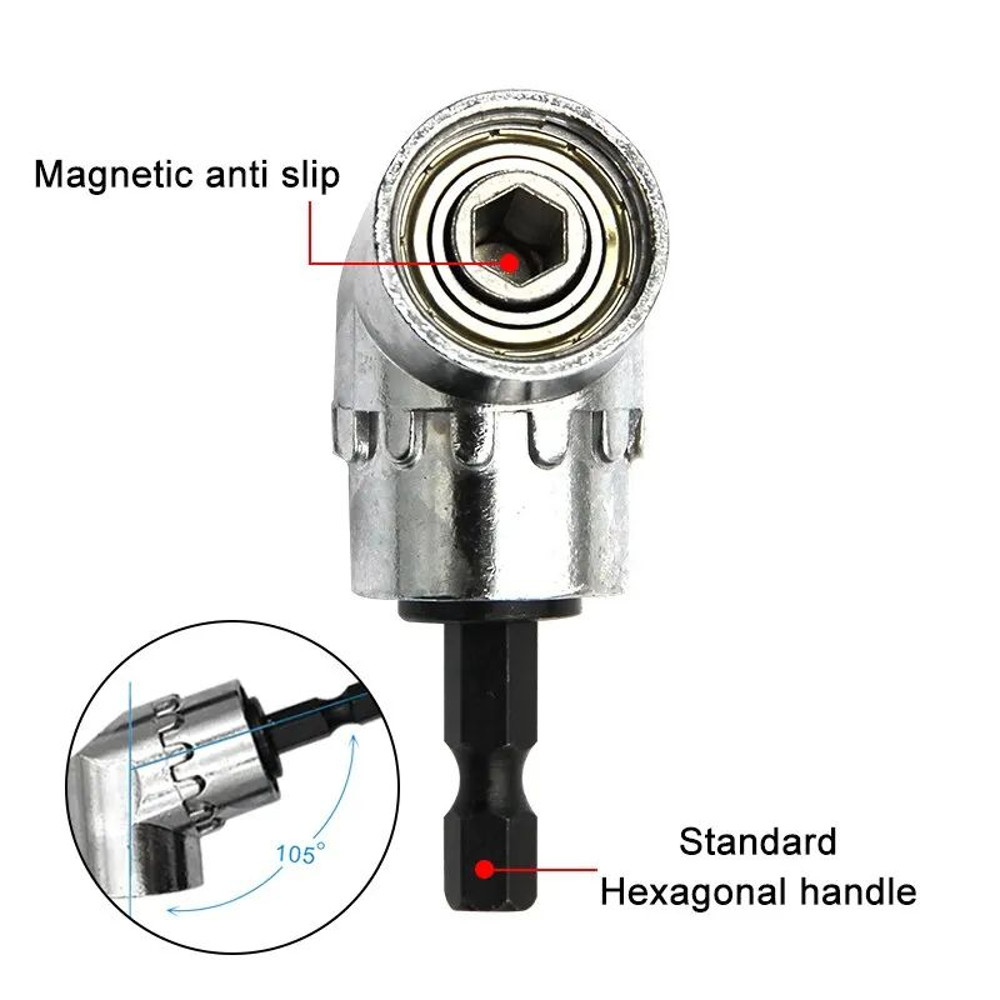 105 Turning Screwdriver Joint  Electric Drill Corner Attachment Extension Socket Tool For Tight Spa 5