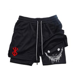 berserk men's 2-in-1 sports shorts – quick dry, double layered gym & running shorts