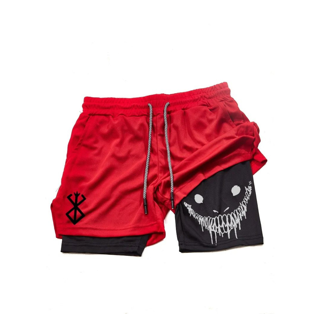 Berserk Mens 2in1 Sports Shorts  Quick Dry Double Layered Gym  Running Shorts 8