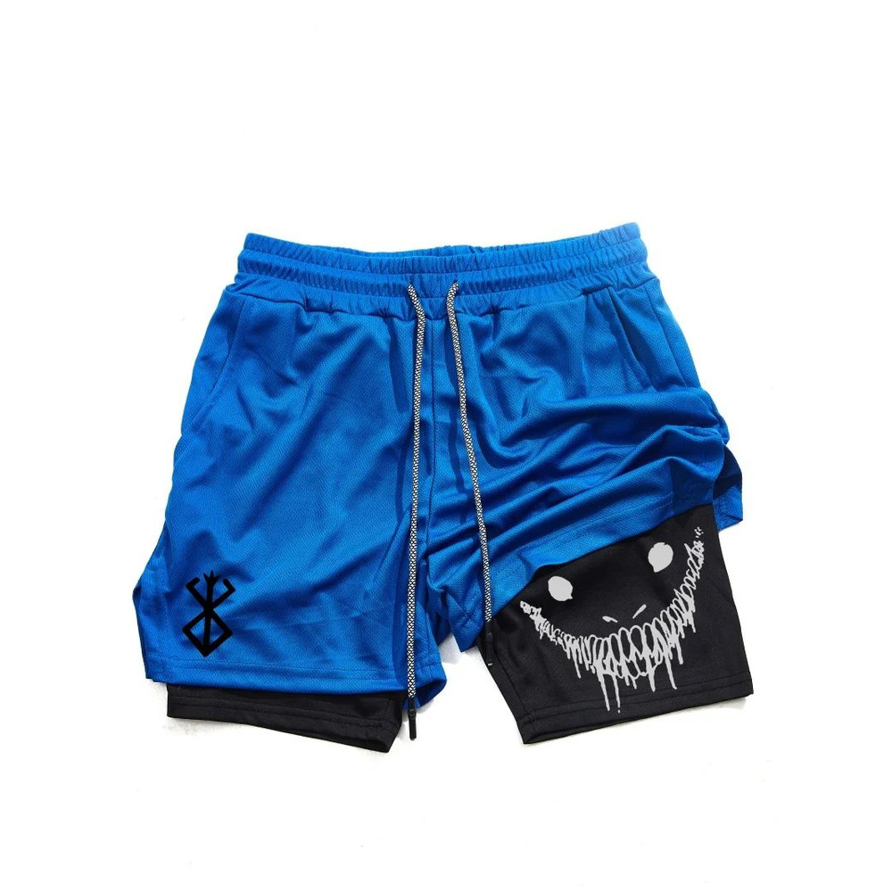 Berserk Mens 2in1 Sports Shorts  Quick Dry Double Layered Gym  Running Shorts 9