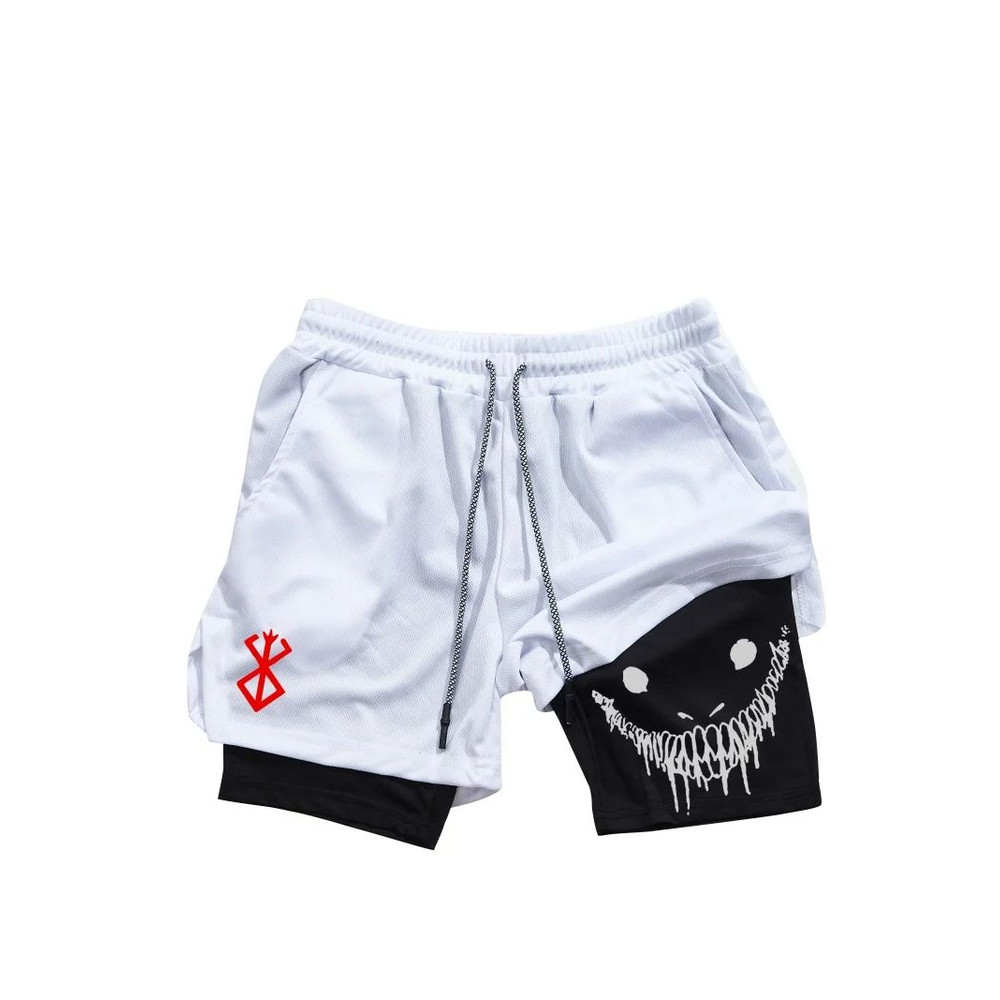 Berserk Mens 2in1 Sports Shorts  Quick Dry Double Layered Gym  Running Shorts 10