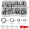 Stainless Steel Washers Metal O Ring Fasteners Gasket Set Assortment Kit Flat Washer And Grommet S 3