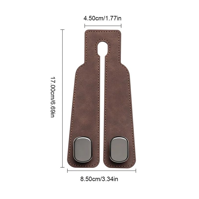 SEAMETAL Car Headrest Hook Premium Suede Alloy Dual Rear Seat Hanging Hanger Universal Car Hook Pho 5