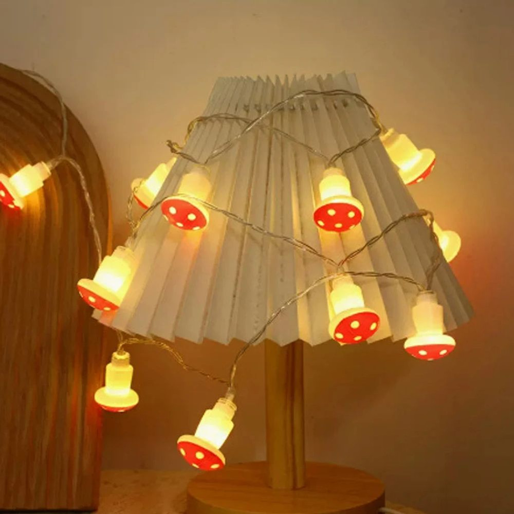 Mushroom LED Fairy Lights USBBattery Powered String Light For Christmas Party Decor Holiday Gift Fa 3