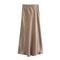 Woman High Waist Satin Midi Skirt Elegant Black Long Skirt For Summer Office Evening TRAF Woman Sa 4