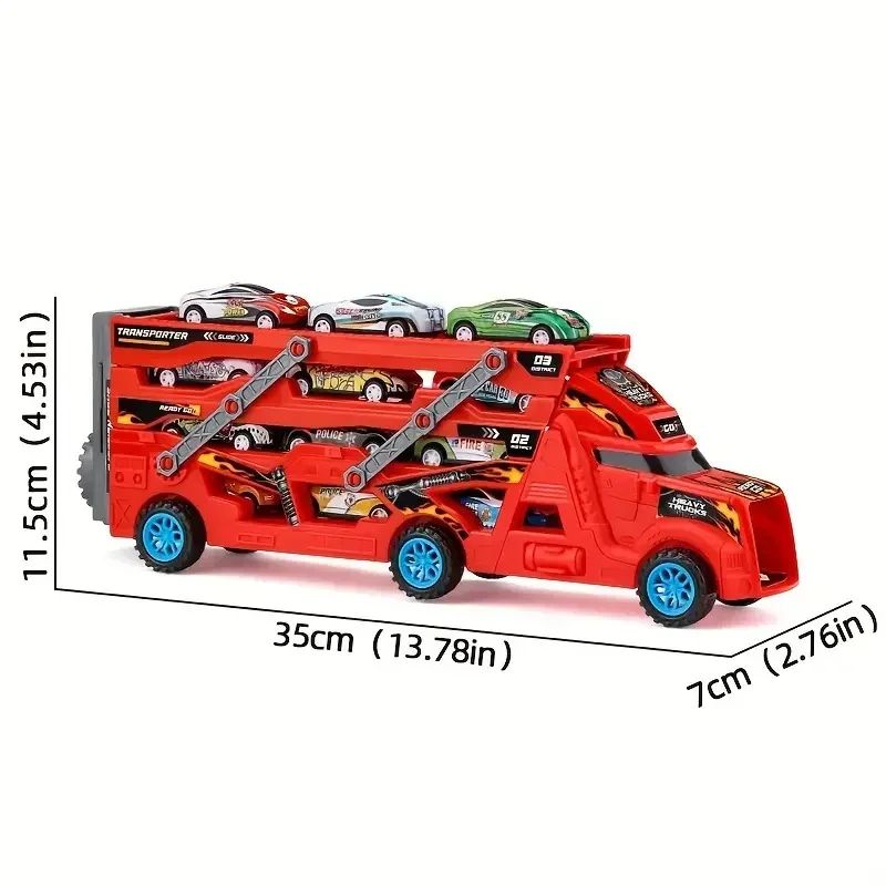 Large Deformation Transporter Truck Toy Educational Folding Track Racing Car Model For Kids Birthda 4