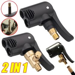dual purpose bicycle pump adapter, high-pressure hose nozzle for motorbike, inflatable pump valve connector, auto & bike