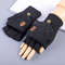 Winter Warm Knitted Fingerless Gloves For Men Women Thicken Touch Screen Half Finger Gloves Cozy S