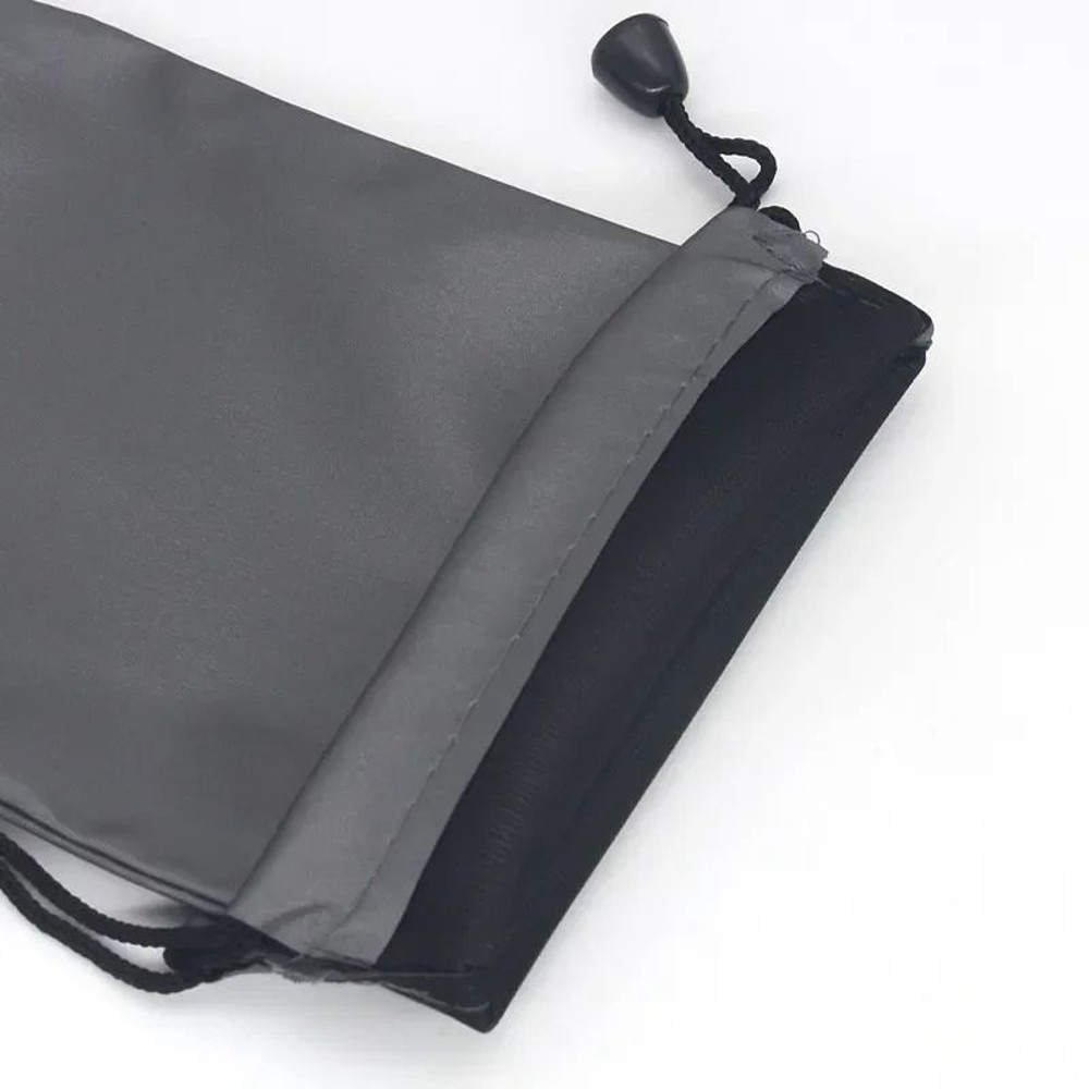 Waterproof Dustproof Oxford Drawstring Bag Black Polyester Pouch Organizer For Headset Data Cable   1