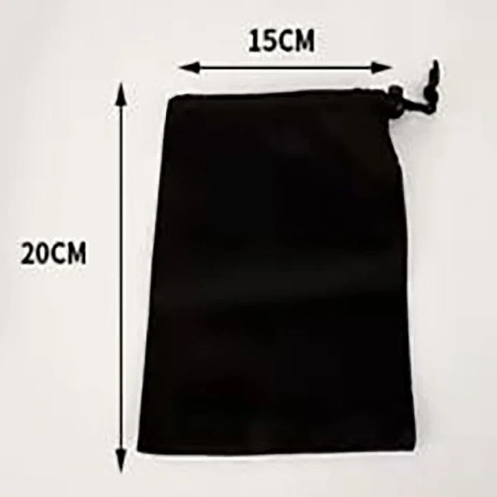 Waterproof Dustproof Oxford Drawstring Bag Black Polyester Pouch Organizer For Headset Data Cable   4