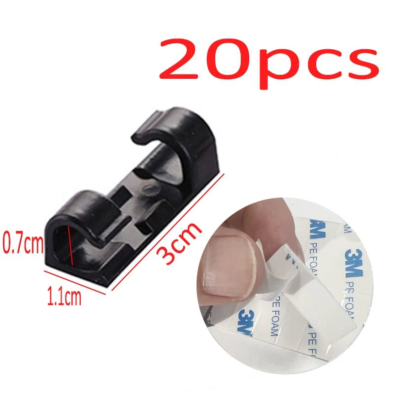 Cable Organizer Clips ABS Cable Management Desktop Wire Manager Cord Holder For USB Charging  Data  9