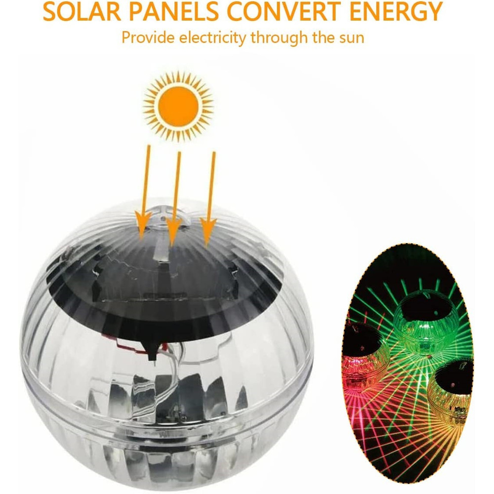 Solar Powered LED Floating Pool Ball Waterproof Glow Light for Ponds, Pool & Disco Show Color Changing