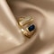 1 New Adjustable Colorful Drip Glaze Ring Women Fashion Retro Geometric Gold Colour Metal Ring For 2