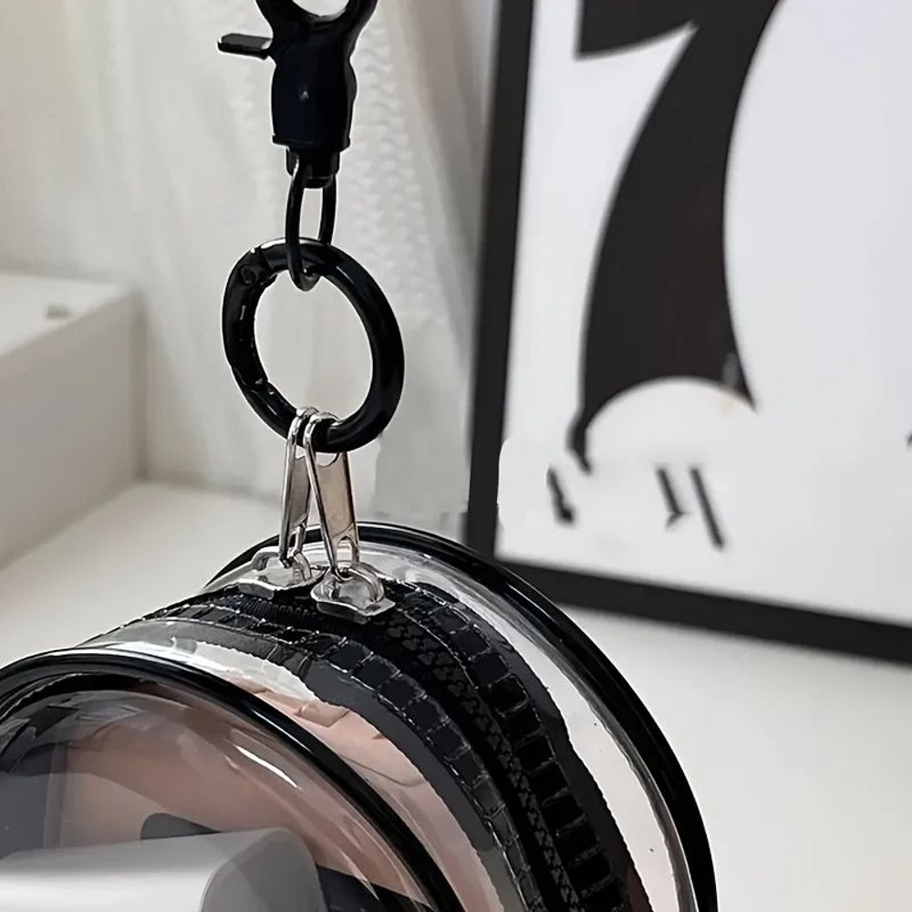 Portable Mini Clear Zipper Storage Bag  Compact Organizer For Earphones Chargers  Small Essentials  4