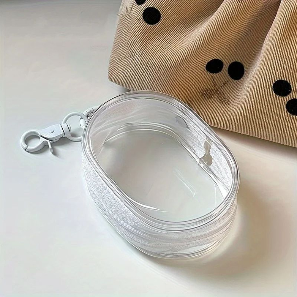 Portable Mini Clear Zipper Storage Bag  Compact Organizer For Earphones Chargers  Small Essentials  7