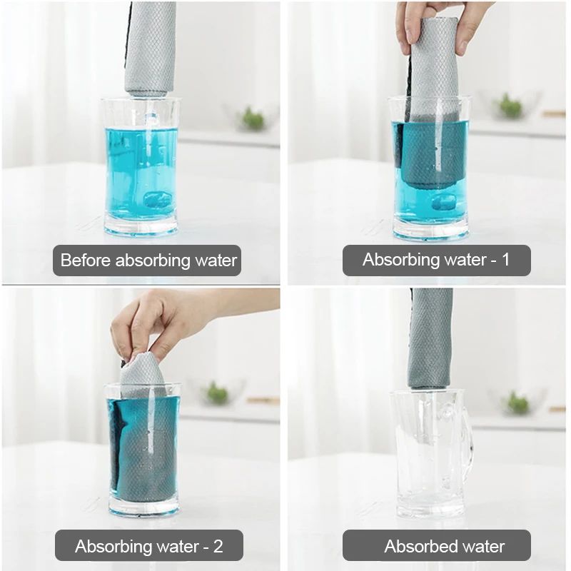 Microfiber Glass Cleaning Cloth Rag Lint Free Reusable Fish Scale Polishing Towels For Windows Car  3