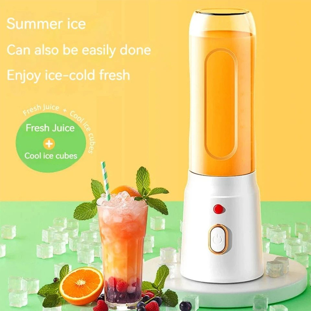 Portable Electric Blender USB Rechargeable Juicer Cup High Speed Cordless Smoothie Milkshake Maker 4